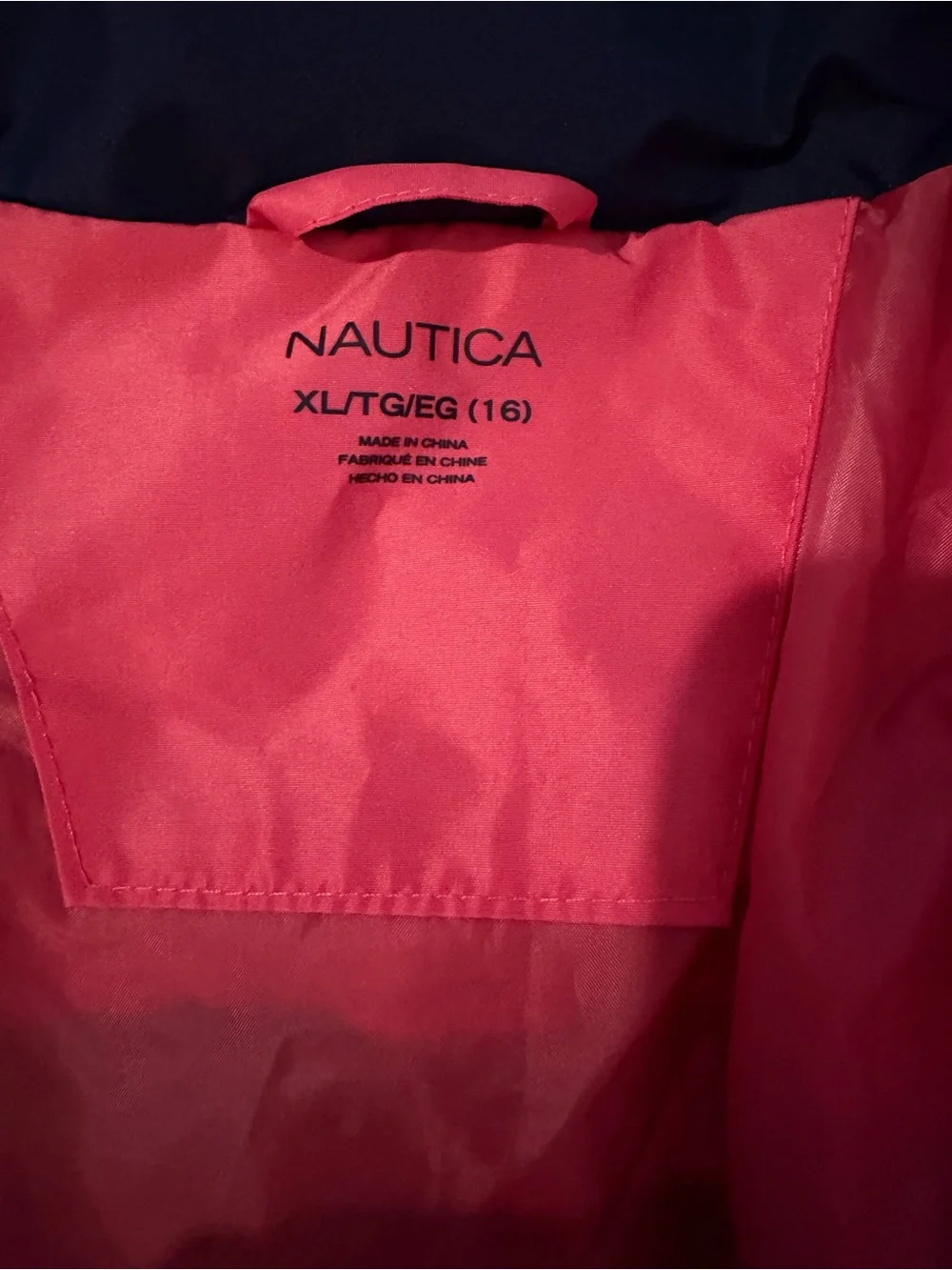 Nautica Girl’s Coral Windbreaker Rain Jacket Size XL